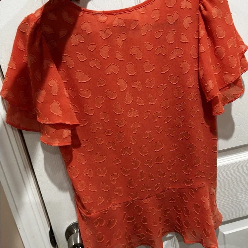 Michael Kors Coral Textured Blouse
